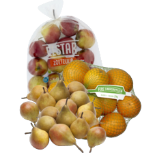Elstar appels of Gieser wildeman zak à 1.5 kilo  of perssinaasappelen  net à 2 kilo